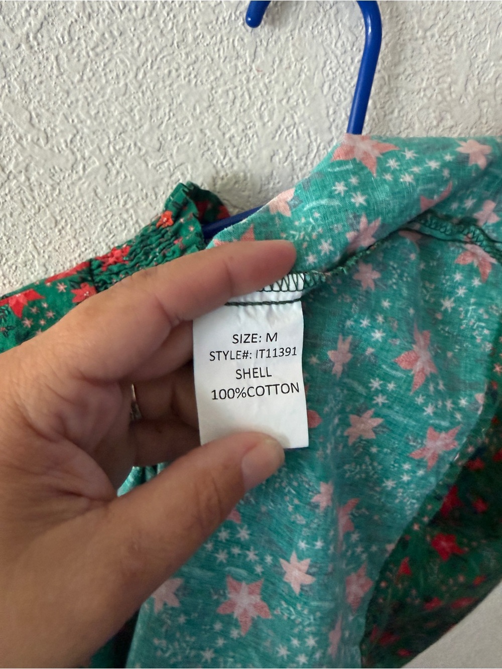 Shop The Mint Green Floral Smocked Top size Medium - Picture 9 of 9